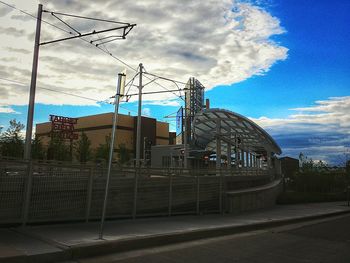 Built structure against cloudy sky