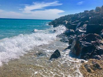 Scenic view of sea against sky