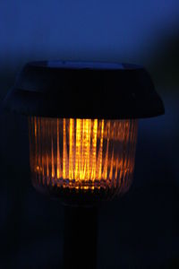 Close-up of illuminated lamp