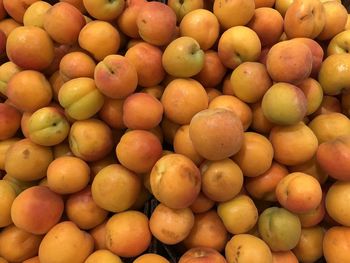 Full frame shot of oranges at market stall