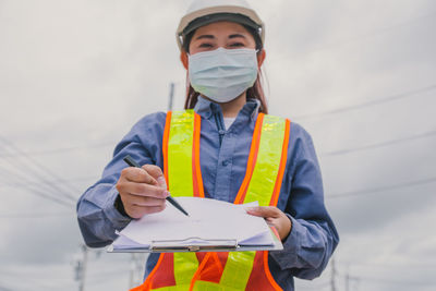 Portrait of man working