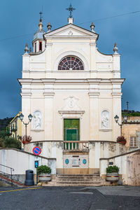 Ancient church in the village of san pietro di rovereto, near zoagli on the italian riviera