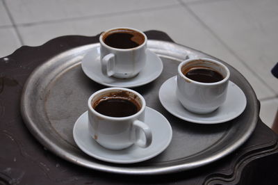 Close-up of coffee on table