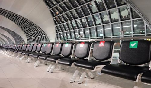 Empty seats in airport