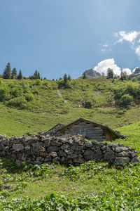 Scenic view of land against sky