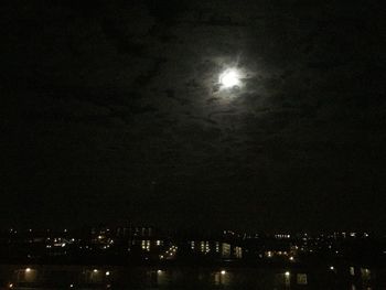 Illuminated cityscape at night