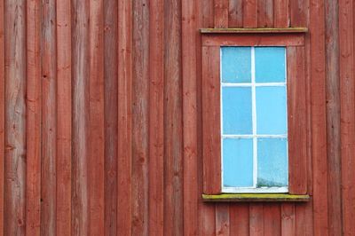 Full frame shot of closed window of building