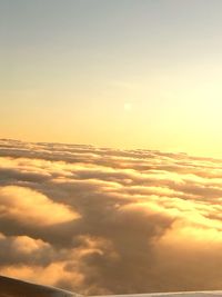 Scenic view of cloudscape against sky during sunset