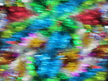 Defocused image of multi colored lights