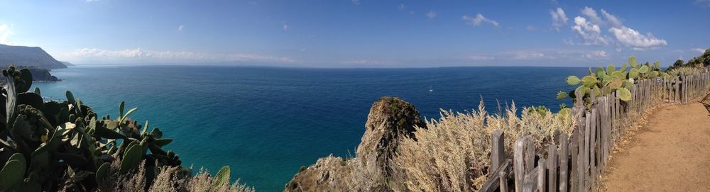 Panoramic view of sea against sky