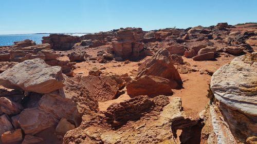 Rock formations at seaside