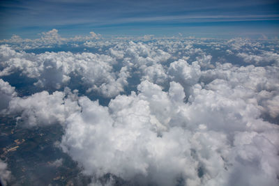 Aerial view of clouds in sky