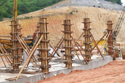 Construction site on shore