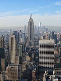 Aerial view of buildings in city