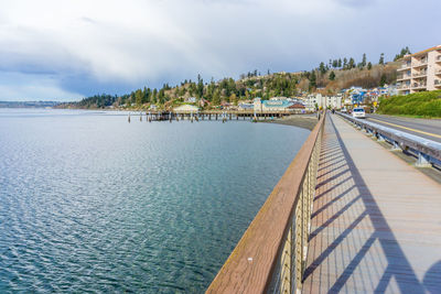 A view of the pier and waterfront at redondo beach, washington.