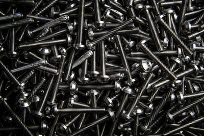 Full frame shot of screws