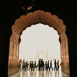 People on street in city