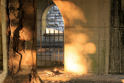 Close-up of abandoned window