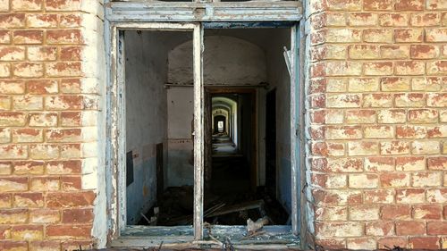 Trough the window of an abandoned building