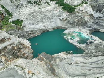 High angle view of sea