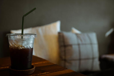 Close-up of coffee on table