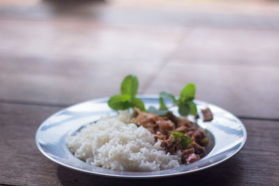 Close-up of food in plate