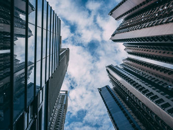 Low angle view of buildings against sky