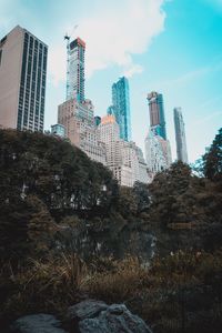 Low angle view of buildings against sky