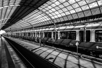 Train at railroad station