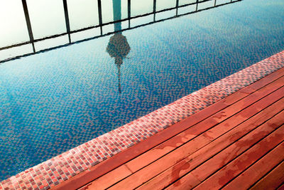 High angle view of swimming pool