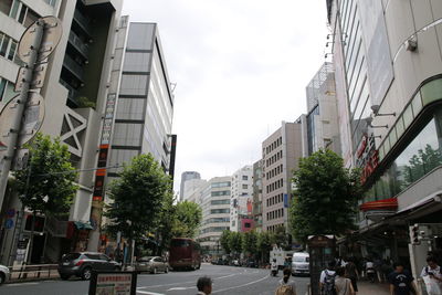 City street against sky