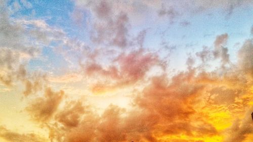 Low angle view of dramatic sky