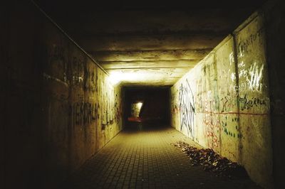 Interior of abandoned building