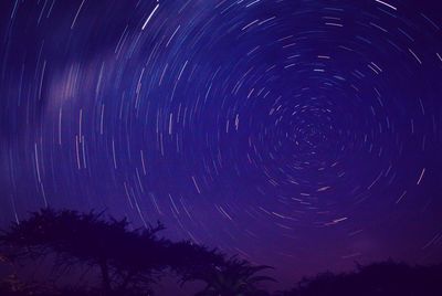 Low angle view of star field against star field