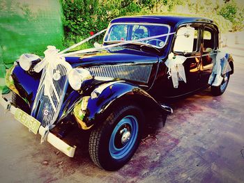 Close-up of vintage car