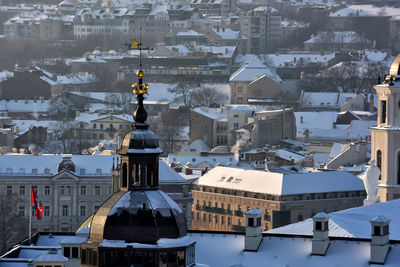 Aerial view of buildings in city