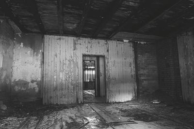 Interior of abandoned building