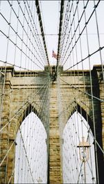 Low angle view of brooklyn bridge