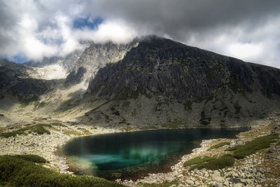 Scenic view of mountain against sky