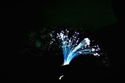 Low angle view of illuminated fireworks against sky