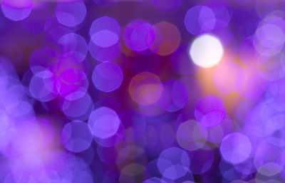 Defocused image of lights