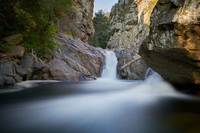 Amazing waterfall in fragas de sao simao, portugal