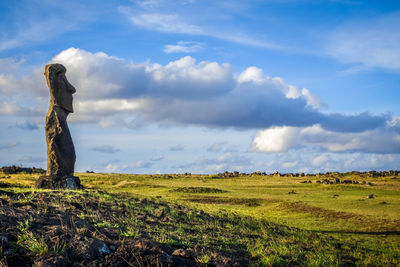 Scenic view of land against sky