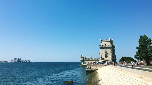 View of historical building against blue sky