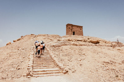 People walking on staircase