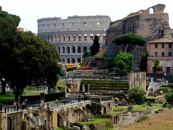 People enjoying at colosseum