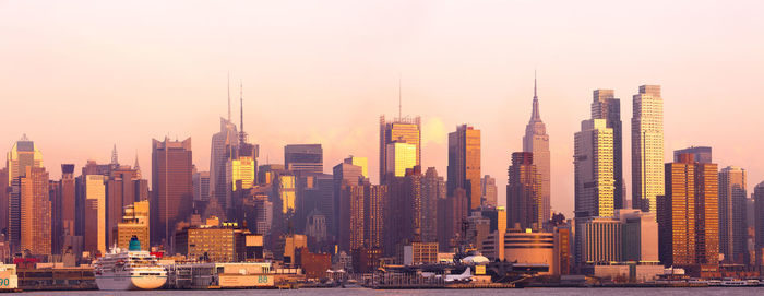 Panoramic view of cityscape against sky