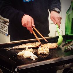 Close-up of preparing food