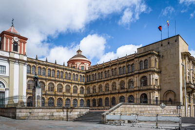 Low angle view of historic building against sky