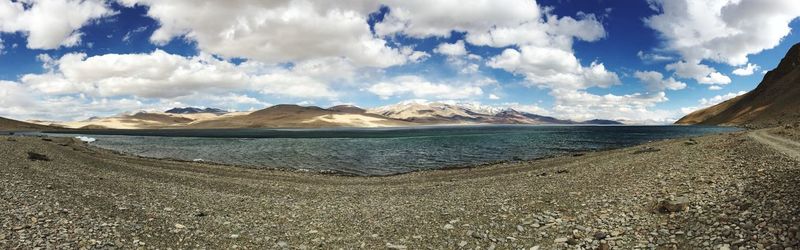 Panoramic view of beach against sky